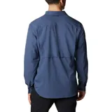 Camisa de hombre Columbia Silver Ridge, color beige, de manga larga con botones para enrollar, dos bolsillos frontales con botón, ventilación en la espalda y protección solar UPF 50.