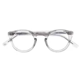Lentes de eco acetato transparentes, de forma redonda.