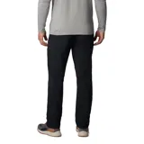 Pantalón negro de corte recto con cintura ajustable con cordón, rodillas articuladas, bolsillos para las manos, bolsillo de seguridad con cremallera, detalle de refuerzo, detalle de anilla en D, bolsillos traseros, trabilla para cinturón multifuncional.