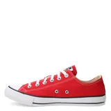 Championes Converse Chuck Taylor All Star de lona color rojo con suela de goma blanca.