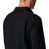 Camisa de hombre Columbia Silver Ridge, color beige, de manga larga con botones para enrollar, dos bolsillos frontales con botón, ventilación en la espalda y protección solar UPF 50.