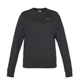 Buzo negro de cuello redondo y manga larga, con logo de Puma estampado en el pecho.