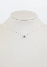 Cadena de plata 925 con dije de topacio azul engarzado en plata.