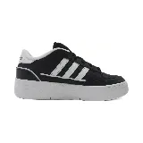 Zapatillas urbanas Adidas Break Start Bold W para mujer, color negro con las tres tiras blancas y suela de plataforma blanca.