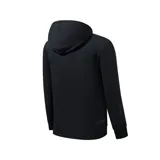 Canguro negro con capucha y cordones, con logo del Paris Saint-Germain estampado en el pecho.