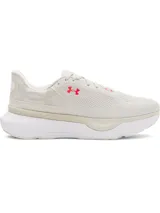 Championes de running Under Armour UA Infinite Pro 2, color negro con detalles en gris, celeste y naranja.