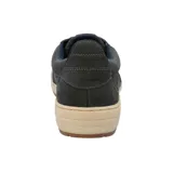 Championes urbanos Hush Puppies modelo Draper, color azul marino, confeccionados en cuero, con cordones grises, plantilla Smart Foam® y suela de goma color beige.