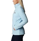 Campera polar Columbia Basin Trail III Full Zip para mujer, color azul marino. Con cierre frontal completo y bolsillos laterales con cierre.