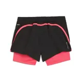Short de running Puma Run Fav.Velocity 2 en 1, color negro con calza interna fucsia.