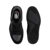 Championes de skate Vans modelo Wayvee en color negro con detalles en gris. Confeccionados con una combinación de gamuza y materiales sintéticos, presentan paneles de malla transpirable, refuerzos DuraCap para mayor durabilidad y plantillas PopCush para absorción de impactos. Poseen la clásica banda lateral Sidestripe y suela con tecnología Wafflecup.