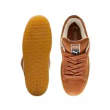 Championes Puma Suede XL, color azul con franja lateral blanca y detalles dorados.