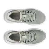 Championes Under Armour Charged Surge 4, color gris con detalles en rosa y suela blanca.