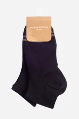 Medias soquete grises lisas de algodón y spandex.