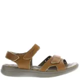 Sandalias de cuero color marrón con ajuste de velcro, marca Freeway.