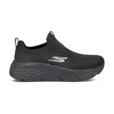 Championes Skechers Max Cushioning Elite color negro, sin cordones, con capellada de tejido knit, plantilla Air-Cooled Goga Mat y entresuela Ultra Go.