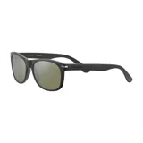 Lentes de sol Serengeti modelo Anteo 8667 con montura cuadrada negra y lentes espejados color verde.