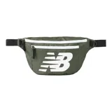 Riñonera de tejido sintético color verde oliva con logo de New Balance en el frente.