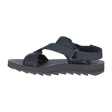 Sandalias negras Merrell Alpine Strap con tiras ajustables de velcro, empeine de ante y textil, forro de tejido polar y suela de goma.