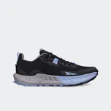 Championes de trail running Altra Timp 5, color negro con detalles en gris y celeste.