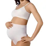 Bombacha maternal de microfibra color piel, sin costuras y con forro 100% de algodón.