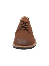 Zapato acordonado marrón de cuero natural con plantilla interna con tecnología Honey Foam, un material de máxima flexibilidad, amortiguación y liviandad.