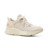 Championes deportivos Skechers Hands Free Slip-ins: BOBS from Skechers Arch Comfort B Sweet - A Look, color beige. Capellada de malla y material sintético con cordones decorativos, plantilla Skechers Memory Foam y amortiguación Arch Comfort.