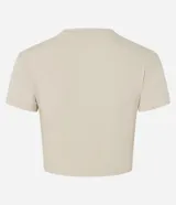 Blusa new t-shirt de manga corta color beige, confeccionada en algodón bci, con cuello redondo y estampado frontal con la frase "Self Love, But I Text My Ex".