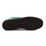 Zapatillas Pony Moma de cuero blanco con detalles en verde y gris.