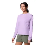 Remera de manga larga color lila, confeccionada con tejido transpirable que absorbe el sudor y ofrece protección UV.
