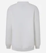 Buzo blanco de algodón con forro de polar, cuello redondo y mangas largas. Estampa frontal de Woody de Toy Story.