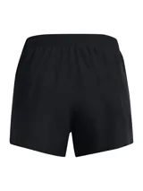 Short deportivo color salmón, marca Under Armour, modelo Fly By 3. Confeccionado en tejido ligero y transpirable, con pretina elástica actualizada y bolsillo lateral con cierre.