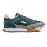 Championes Fila Retro Blazer para hombre, color verde y gris, con suela marrón.