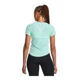 Remera deportiva Under Armour Streaker de mujer, color azul con logo en el ruedo.
