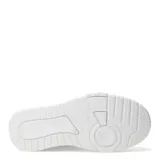 Zapatillas deportivas negras con plataforma, acordonadas.