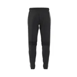 Pantalón de entrenamiento Adidas Tiro 25 Essentials negro con logo blanco. Confeccionado con tejido AEROREADY que absorbe la humedad, ofrece un ajuste cómodo y moderno. Presenta cintura elástica con cordón, bolsillos laterales con cierre y cierres en los tobillos.