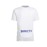 Camiseta de fútbol Adidas del Club Atlético Boca Juniors, modelo alternativo temporada 24/25. Diseño blanco con detalles en azul y amarillo. Incluye logo de Adidas, escudo del club y sponsor Betsson en el frente.