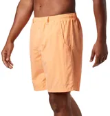 Traje de baño color durazno con tecnología Omni|Shade™ UPF 50, secado rápido y bolsillo trasero de malla con cremallera.