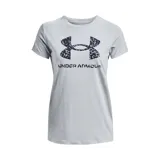 Remera deportiva Under Armour color fucsia con logo blanco estampado en el frente.