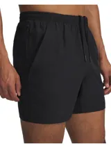 Short deportivo negro de tejido elástico con logo de Project Rock en la pierna izquierda.