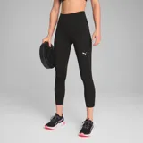 Calza deportiva Puma Tad Ess Tight 7/8, color negro, con cintura alta, bolsillos laterales y logo estampado en la pierna.