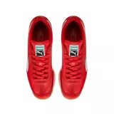 Championes Puma Easy Rider Vintage, color rojo con detalles en blanco y suela de goma marrón.