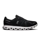Championes de running On Cloud 6, color negro con suela blanca.