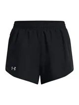 Short deportivo Under Armour Fly By 3.0, color negro, de tejido ligero y pretina elástica.