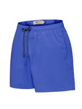 Short de baño azul con pretina elástica, cordón ajustable con terminaciones metálicas y bolsillos laterales. Tecnología Reactive que revela un estampado de fauna marina al contacto con el agua.