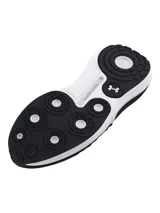 Championes Under Armour UA W HOVR Phantom 4, color blanco, con capellada tejida y tecnología HOVR en la entresuela para amortiguación y retorno de energía.