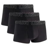 Pack de tres boxers Under Armour, dos grises y uno negro, con cintura elástica con el logo de la marca.