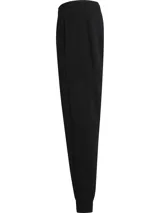 Jogger negro de Calvin Klein, confeccionado con mezcla de algodón, modal y poliéster, con cintura elástica y tobillos con punto canalé.