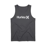 Musculosa gris con el logo de Hurley estampado en blanco en el pecho.