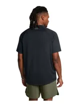 Remera deportiva Under Armour Tech 2.0 de hombre, color gris jaspeado con logo negro en el pecho.