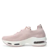 Championes acordonados color beige, con suela blanca y detalles en marrón.